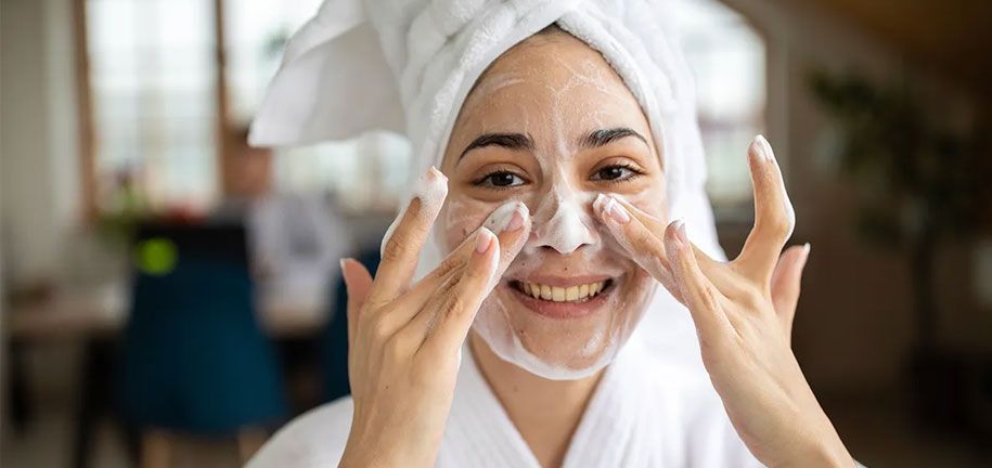 lavado de cara por la noche