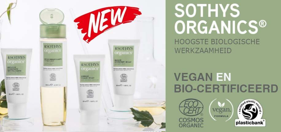 Productos de cuidado Sothys Organics con ingredientes naturales